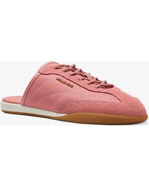 Michael Kors Nolan Nylon And Suede Mule - Pink