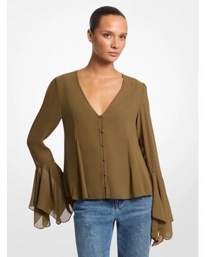 Michael Kors Georgette Blouse - Green
