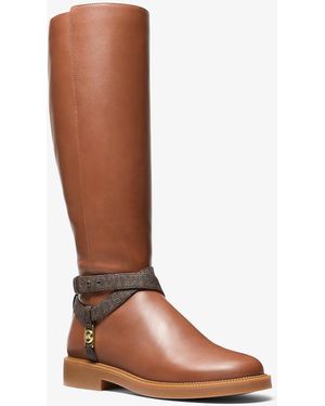 MICHAEL Michael Kors Mk Abigail Leather Riding Boot - Brown
