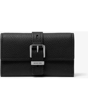 MICHAEL Michael Kors Mk Nolita Medium Pebbled Leather Tri-Fold Wallet - White