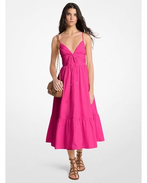 MICHAEL Michael Kors Mkvestido Midi De Popelina De Algodón - Rosa