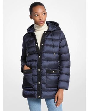 MICHAEL Michael Kors Mk Packable Nylon Puffer Jacket - Blue