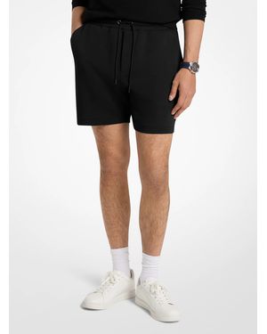 Michael Kors Mk Logo Pocket Cotton Blend Shorts - Black