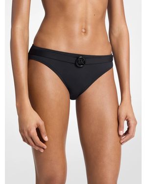 MICHAEL Michael Kors Mk Logo Belted Bikini Bottom - Blue
