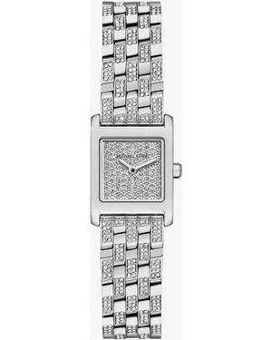 Michael Kors Micro Georgie Pavé-Tone Watch - White