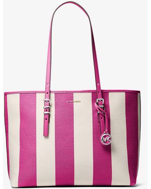 MICHAEL Michael Kors Mkbolso Tote Quinn Grande De Lona A Rayas - Rosa