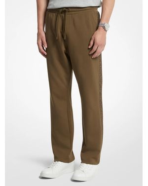 Michael Kors Mk Cotton Blend Track Trousers - Brown