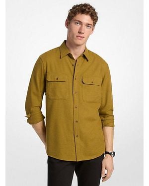 Michael Kors Mk Cotton Flannel Shirt - Green