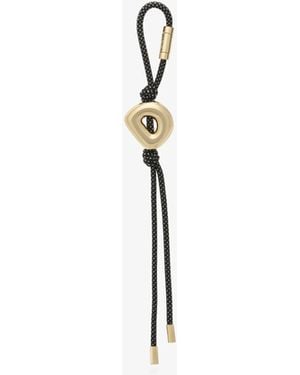 MICHAEL Michael Kors Mk Initial-Tone And Speckled Cord Bag Charm - White
