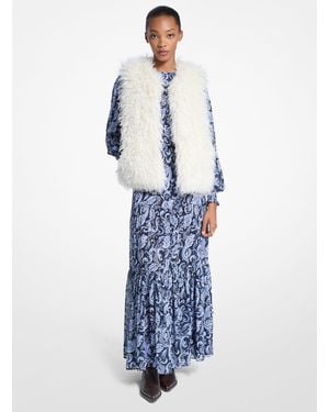 MICHAEL Michael Kors Faux Shearling Vest - Blue