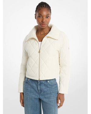 Michael Kors Cropped Quilted Jacket - White
