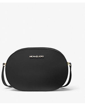 Michael Kors Jet Set Travel Medium Saffiano Leather Crossbody Bag - Black