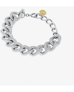 Michael Kors Pavé Curb-Link Bracelet - White