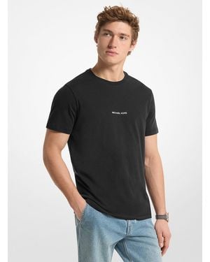 Michael Kors Mk Graphic Logo Cotton Jersey T-Shirt - Black