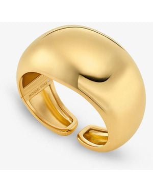 Michael Kors Mkpendiente De Aro Abierto Grande De Latón Chapado En Metal Precioso - Metálico