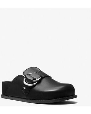 MICHAEL Michael Kors Mk Jaden Leather Clog - Black