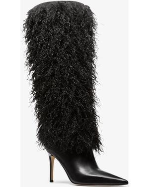 MICHAEL Michael Kors Michael Dawn Pointed Toe Heeled Booties - Black