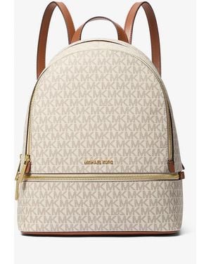 Michael Kors Outlet Mkmochila Rhea Mediana Con Logotipo - Neutro