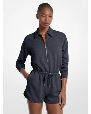 Michael Kors Logo Jacquard Romper - Blue