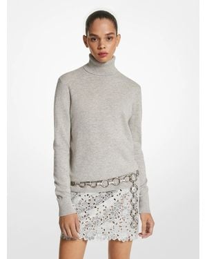 Michael Kors Michael Kors Joan Cashmere Turtleneck Sweater - Gray