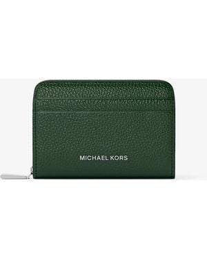 MICHAEL Michael Kors Mk Porta Carte Di Credito Zip-Around Jet Set Piccolo - Verde
