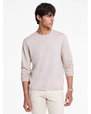 Michael Kors Mk Linen And Cotton Jumper - White