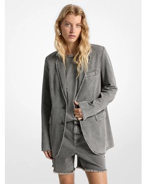 MICHAEL Michael Kors Mk Boyfriend Denim Blazer - Grey