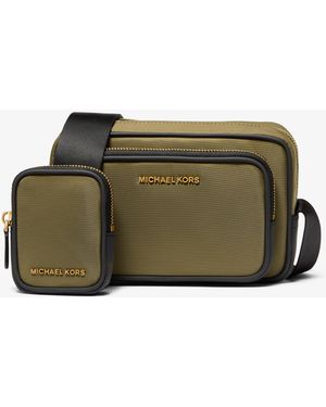 Michael Kors Mk Brooklyn Nylon Camera Bag With Pouch - Green