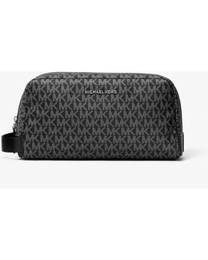 Michael Kors Mkneceser De Viaje Brooklyn Con Estampado De Logotipos - Gris