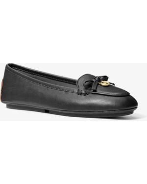 MICHAEL Michael Kors Mk Wendy Leather Moccasin - Black