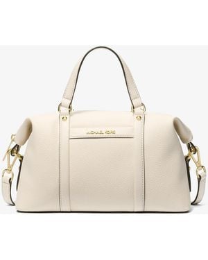 Michael Kors Outlet Mk Beck Small Satchel - Natural