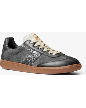 MICHAEL Michael Kors Mk Jovie Mixed Media Trainers - White