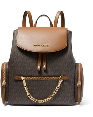 Michael Kors Jet Set Medium Logo Backpack - Brown