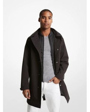 Michael Kors Mk 3-In-1 Mackintosh Woven Coat - Black