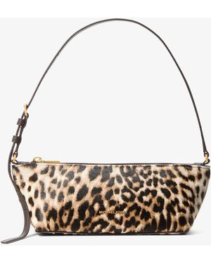 Michael Kors Laila Small Leopard Print Calf Hair Pochette - Multicolor