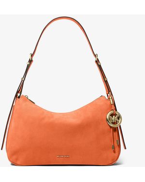 MICHAEL Michael Kors Mk Nolita Medium Nubuck Convertible Shoulder Bag - Orange