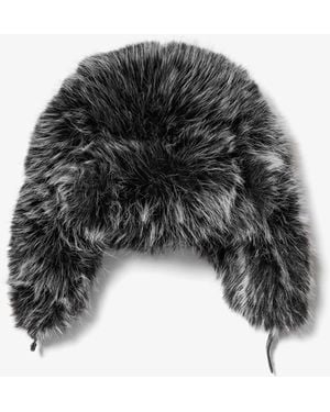 MICHAEL Michael Kors Michael Kors Hat Faux Fur 100% Polyester Snap Fastening Dry Clean Imported - Black
