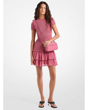 MICHAEL Michael Kors Mkminivestido De Georgette Fruncido Con Volantes - Rojo