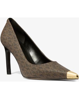 MICHAEL Michael Kors Mk Kasia Signature Logo Pump - White