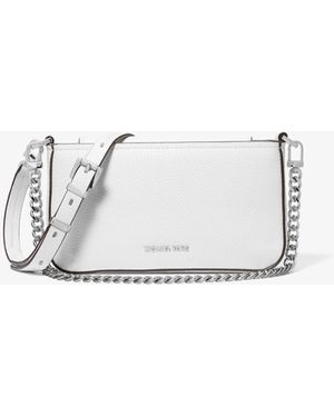 MICHAEL Michael Kors Bryant Small Pebbled Leather Convertible Pochette - White