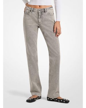 Michael Kors Mk Stretch Denim Cigarette Jeans - Grey