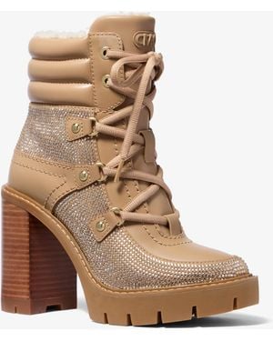 Michael Kors Asher Crystal Embellished Boot - Natural