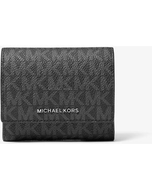 Michael Kors Hudson Signature Logo Wallet - Gray