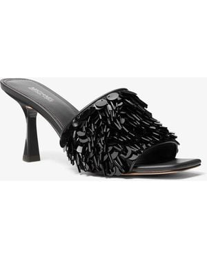 MICHAEL Michael Kors Mk Tessa Sequin Embellished Mule - Black