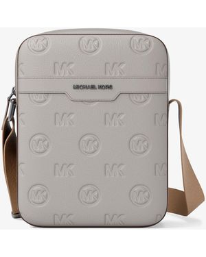Michael Kors Cooper Logo Debossed Flight Bag - Gray