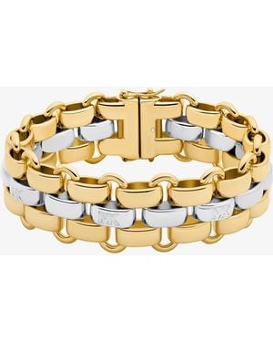 Michael Kors Two-Tone 3-Link Bracelet - Metallic