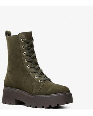 Michael Kors Blake Suede Combat Boot - Green