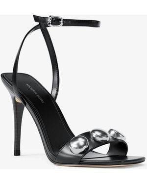 MICHAEL Michael Kors Mk Liana Studded Leather Sandal - Black