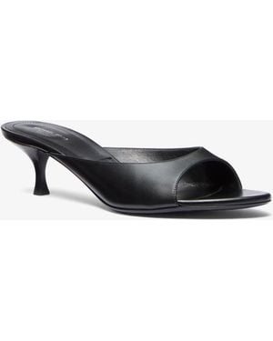 Michael Kors Mk Arianna Leather Mule - White