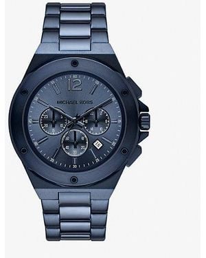 Michael Kors Oversized Lennox-Tone Watch - Blue